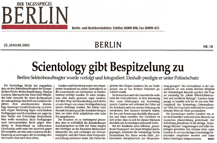 Tagesspiegel 01-25-2003